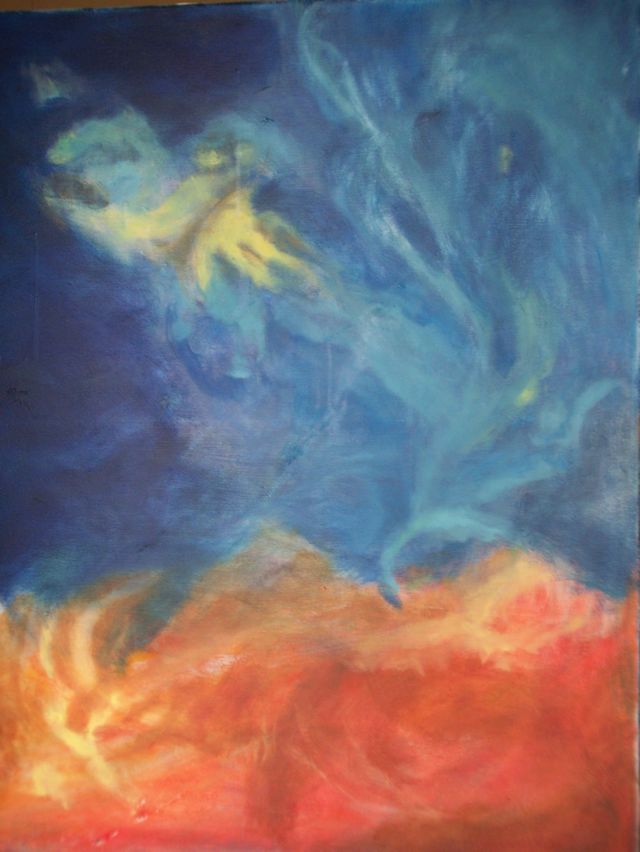 Farben Afrikas 1, 80cm x 100cm, 2015, Öl