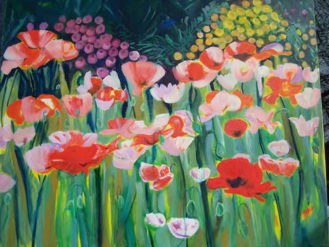 Mohn, 100cm×80cm, 2009, Öl