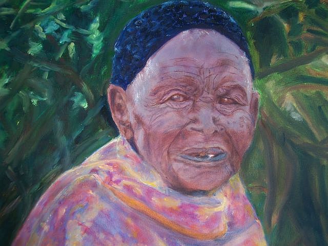 Mutter des Medizinmannes, 70cmx40cm, 2014, Öl