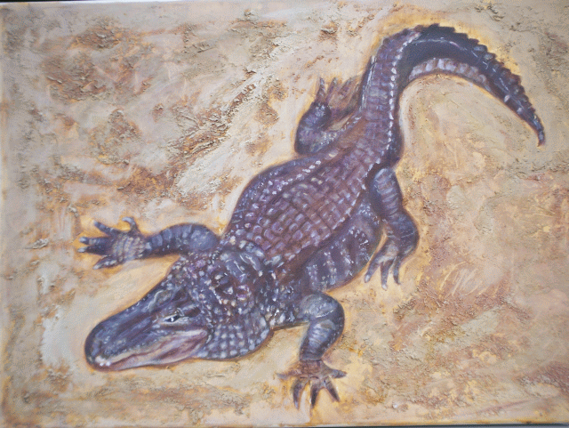 Kroko, 60cmx40cm, 2012, Öl
