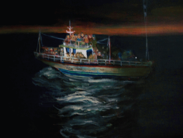 Boot, 60cmx50cm, 2014, Öl