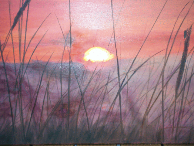 Sonnenuntergang, 70x50cm,2014, Öl