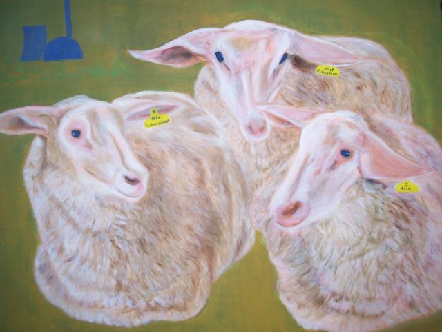 Blauäugig, 100cm×80cm, 2011, Eitempera