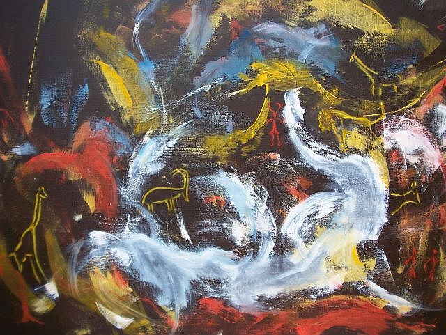 Felszeichnungen, 100cmx70cm, 2013,Öl