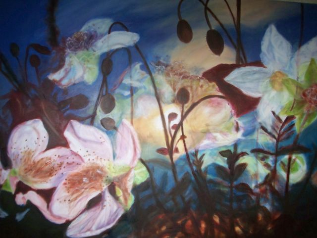 Blütenzauber, 70cm×100cm, 2017, Öl