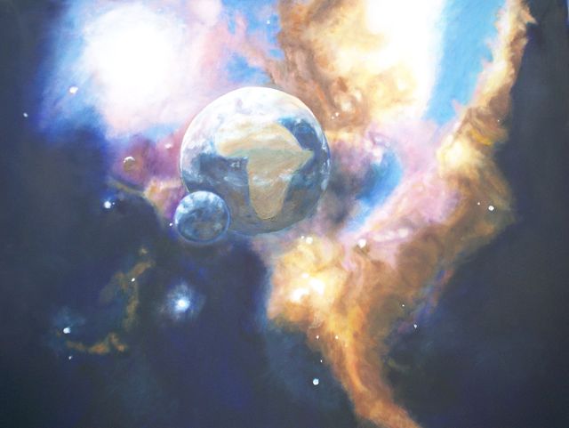 Wir sind eine Welt,100cmx80cm, 2015, Öl