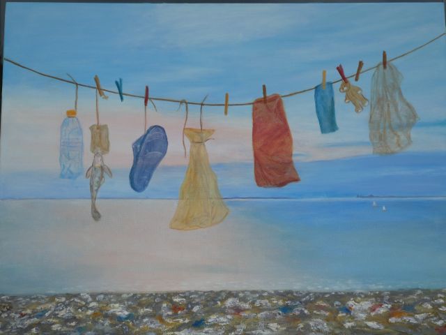 Strandgut, 80cm×60cm, 2019, Öl