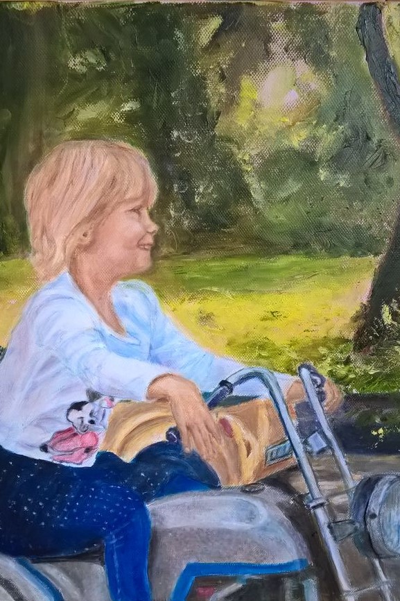 Nele3, 50cmx50cm, 2019, Öl